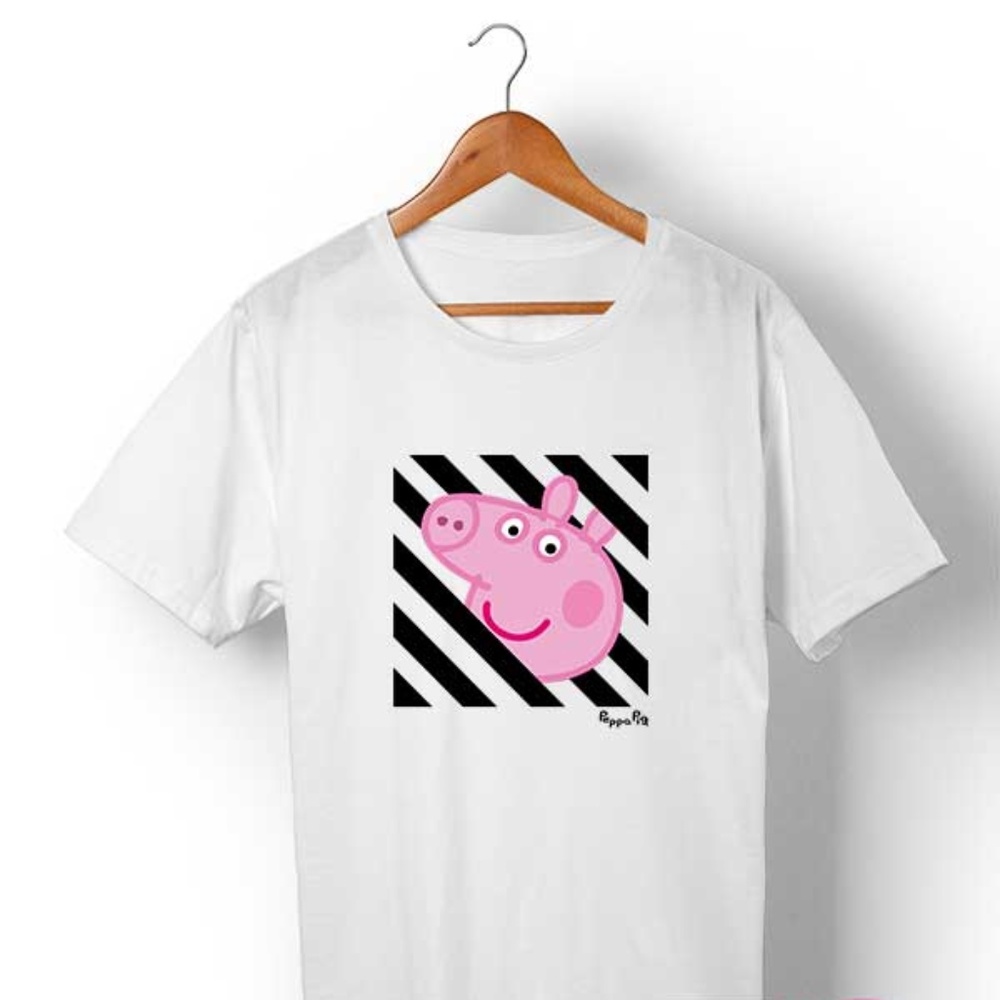 Cartoon Peppa Pig OFF White T Shirt